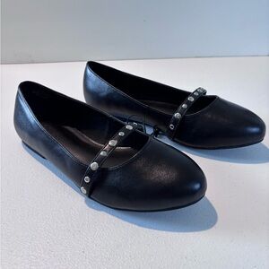 Torrid Black Studded Strap Flats Size 9.5